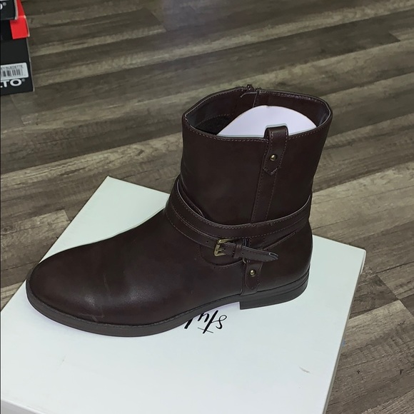 Style & Co. Womens State Faux Leather Flat Booties - Picture 5 of 9